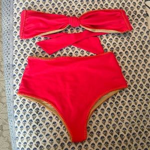 Hot pink designer bikini